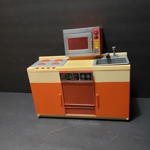 Vintage 1974 ARCO Kitchen & Microwave Dollhouse Toys